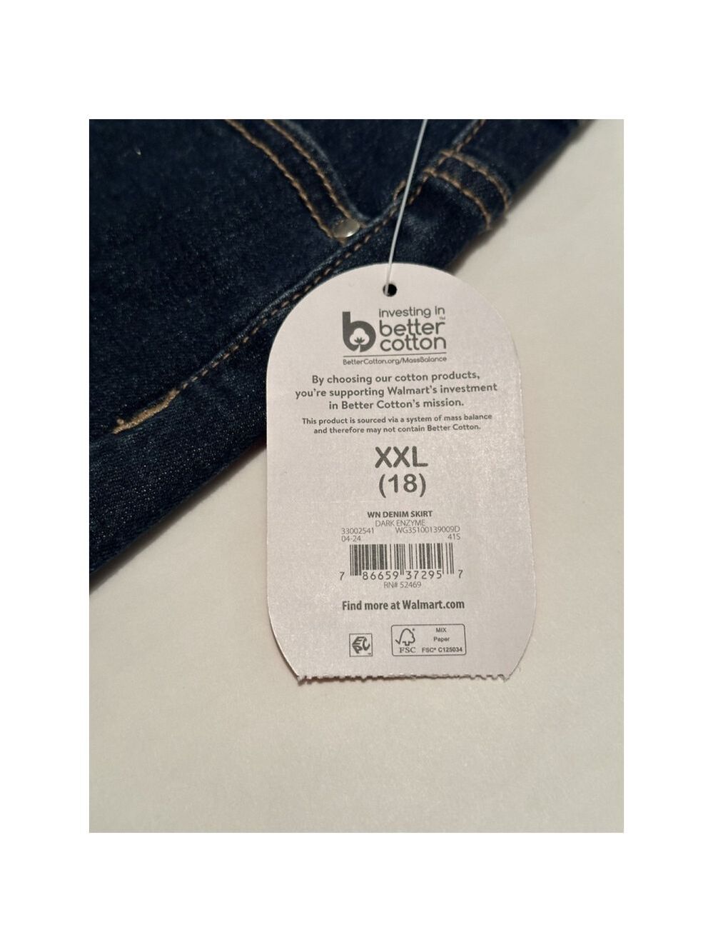 Wonder Nation Destructed Dark Blue Denim Skirt GIRLS Size XXL 18 NEW NWT Zipper - Picture 6 of 12